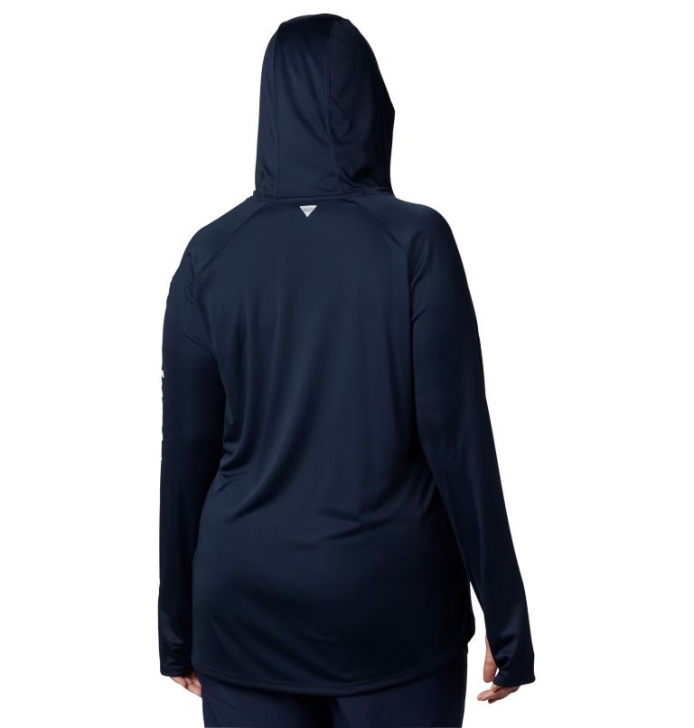 Women's Columbia PFG Tidal Tee Hoodie Navy | Plus Size CA-IA135
